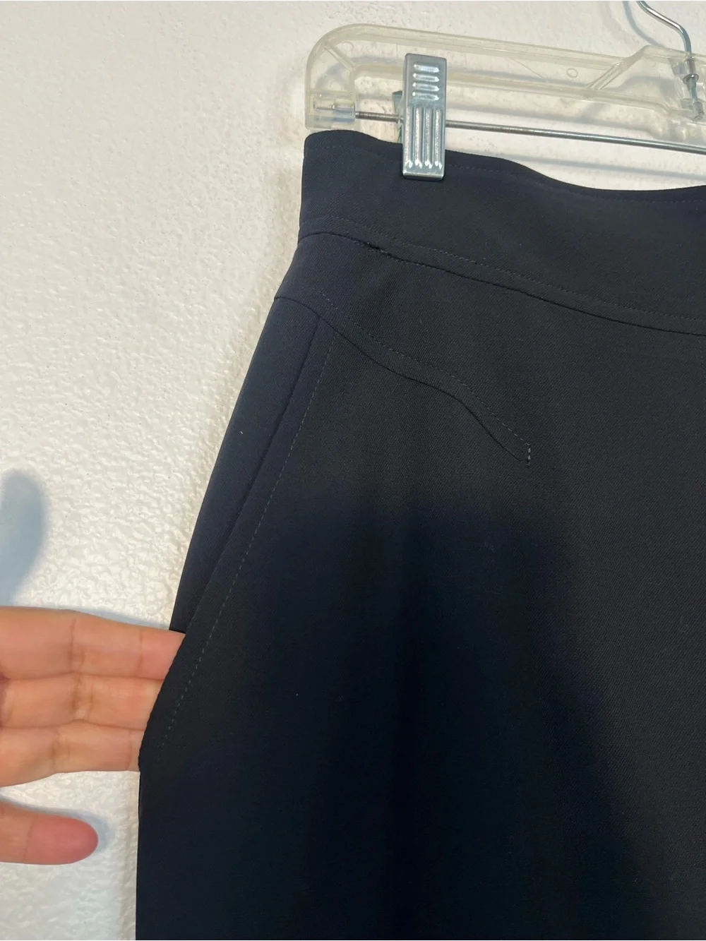 VTG Escada Wool Black Midi Maxi Skirt Elegant High-Waist Silhouette Size 36/6